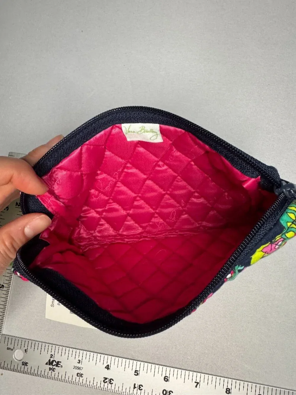 Vera Bradley Small Cosmetic Bag Petal Paisley NWT Retired Navy Floral
